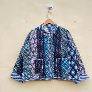 Edredón Acolchado Hecho a Mano en India, 100% Algodón Ecológico, Antiarrugas, Transpirable, de Secado Rápido, con Estampado Digital y Bolsillo Frontal, para Otoño e Invierno - Product Image 1