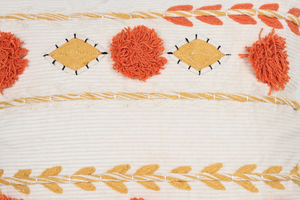 Hand Tufted Texture Boho Yellow and Orange Tassel Cushion Cover Handmade Decorative <b>Pillow</b> <b>Case</b> for Sofa Bedroom Living Room - Product Image 4
