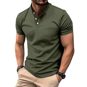 Polo de golf para hombre hecho a medida al por mayor, Polo de algodón puro de alta calidad, nuevo diseño, superventas, Polo en blanco - Product Image 4
