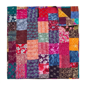 Telas de Retazos Transpirables Tejidas Recicladas, 100% Algodón, Restos Textiles, Materiales de Decoración Boho para el Hogar, Acolchado Kantha Sostenible - Product Image 1