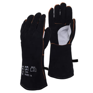 Guantes de Seguridad de Cuero para Trabajo, Guantes Protectores Largos Absorbentes de Sudor para Soldadura TIG y Soldadura Eléctrica - Product Image 1
