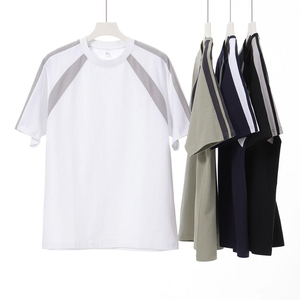 เสื้อยืดผู้ชายทรงบ็อกซี่แบบเรียบ ผ้าฝ้ายเจอร์ซีย์ 100% ระบายอากาศได้ดี แขนสั้น รุ่นใหม่ ปรับแต่งได้ตามต้องการ - Product Image 6