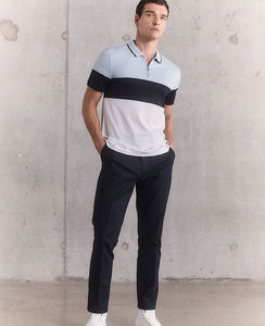 Camisetas de Golf de Polo transpirables para hombre con logotipo personalizado de alta calidad, 220 gramos, cuello redondo, ropa de negocios informal, manga corta, diseño sólido - Product Image 6