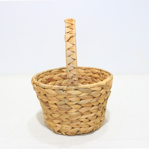 Natural Rustic Water Hyacinth Eco-Friendly Storage <b>Basket</b> Handwoven Multifunctional Organizer Bin Braided <b>Handle</b> for Home Decor - Product Image 6