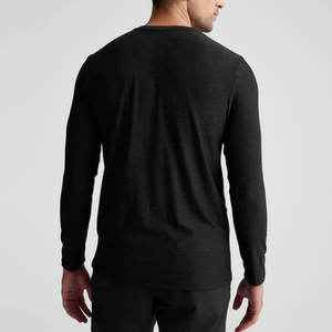 Camiseta de yoga para hombre con cuello redondo, más vendida, disponible a un precio razonable, MOQ bajo, diseña tu propio logotipo. - Product Image 2