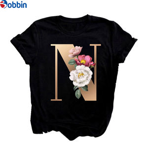 Camiseta de Moda para Mujer, Nueva Camiseta de Verano para Parejas, Ropa Transpirable con Estampado de Alfabeto, Combinación de Letras con Nombre Personalizado - Product Image 2