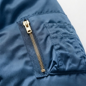 Men's Flight Style Long Canvas <b>Jacket</b> Greek Wear Sorority <b>Lightweight</b> Full Zip Ribbed Trim Casual Outerwear - Product Image 4