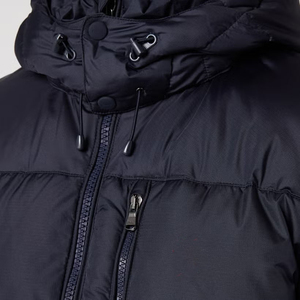 Blouson matelassé bleu marine pour homme 2026, couleur unie, fermeture éclair, coupe-vent, style décontracté, coupe régulière, manteau d'hiver, rembourrage en polyester - Product Image 5