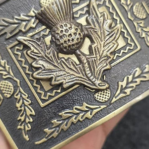 Boucle de ceinture Kilt Thistle écossais pour hommes, boucles de ceinture Highland, accessoires vintage en laiton antique - Product Image 6