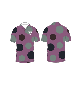 Polo para Hombre con Patrón de Círculos Multicolor en Morado, Sublimación Personalizada, Manga Corta, Verano, Casual, Transpirable, Ligero, para Golf - Product Image 6