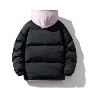 Chaqueta de Invierno Premium Rosa y Blanca para Hombre, Abrigo Grueso con Protección Contra el Viento, Ropa Exterior Térmica Cálida para Climas Fríos - Product Image 4