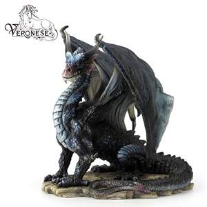 งานประดิษฐ์ทำจากเรซินมังกรสีดำดีไซน์ทันสมัยสำหรับตกแต่งภายใน - Product Image 2