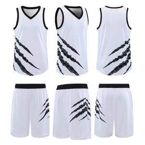 Ensemble de maillots de basket-ball pour femmes et hommes, impression personnalisée sur le devant, uniforme d'entraînement pour adultes, vêtements de sport d'été, chemise et short - Product Image 2