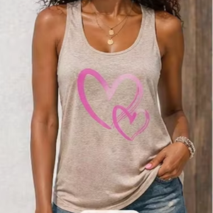 Conjunto de Verano Informal y Moderno para Mujer, Camiseta sin Mangas 100% Algodón, Transpirable, Ecológica, de Secado Rápido, Jersey de Alta Calidad - Product Image 1