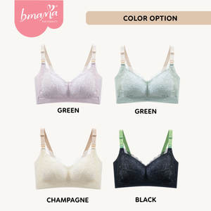 Sujetador de lactancia abierto de encaje bicolor con cobertura completa de copa, talla grande, para maternidad y lactancia - Product Image 6