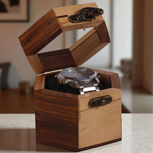 Caja de Madera para Relojes con Acabado Decorativo de Madera, Organizador de Almacenamiento para Coleccionistas de Relojes de AYAANS - Product Image 4