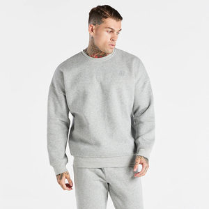 Sweat-shirts à col rond personnalisés pour hommes - Tissu en coton biologique 100% - Sweat-shirts d'hiver écologiques et respirants - Design doublé - Product Image 1