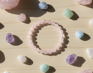 Handmade AAA Rose quartz Round Bead <b>Bracelet</b> – Polished Gemstone Stretch <b>Bracelet</b> for Men & Women - Product Image 5