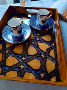 ถาดไม้พิมพ์ลายสำหรับดูหนัง ถาดไม้พิมพ์ลายสำหรับเสิร์ฟขนมขบเคี้ยว ถาดไม้พิมพ์ลายสำหรับใส่ป๊อปคอร์นและเครื่องดื่ม ขายส่งถาดเสิร์ฟ - Product Image 2