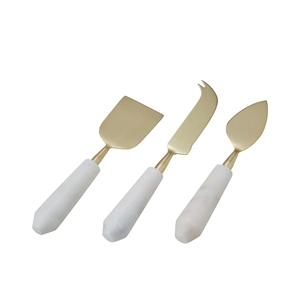 Custom Vintage Style <b>Cheese</b> <b>Knives</b> <b>Set</b> Stainless Steel With Resin pearl handle tableware Butter Cream Slicer <b>Knives</b> - Product Image 4