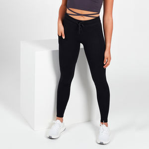 Winter Street Fashion Regular Fit Women Pencil Pants With <b>Elastic</b> Waist High Waist <b>Lace</b> Detail For Women Sweatpants & Trousers - Product Image 4