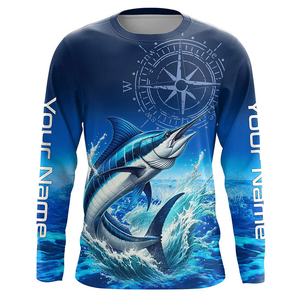 Sudadera Deportiva Unisex de Manga Larga para Pesca al Aire Libre, con Estampado por Transferencia Térmica, Absorción de Humedad, UPF 50, Diseño Sólido, Secado Rápido, 100% - Product Image 5
