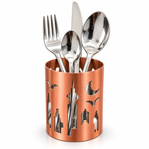 New Arrival Stainless Steel Set of 4 Cutlery with Holder with different Colors Finish Dishwasher Safe Cutlery and Holder - Product Image 3