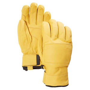 Gants de ski isolés et imperméables avec doublure thermique, respirants, résistants au froid, pour snowboard, en cuir, à doigts complets, avec crochets réglables - Product Image 1