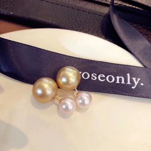 Boucles d'oreilles pendantes en argent S925 avec perles d'eau douce Edison de 12-13 mm, lumière intense, blanc australien plat, légèrement imparfaites, design fin - Product Image 1