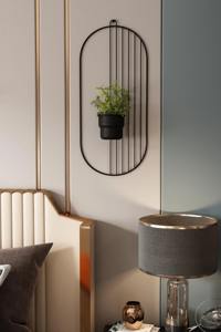 Elegante Marco de Metal Negro para Macetas con Maceta Incluida, Perfecto para Plantas de Interior, Decoración del Hogar, Dormitorio y Sala de Estar - Product Image 3