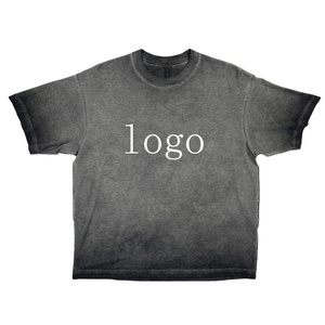 Acid Washed Men's <b>T</b>-<b>shirts</b> Vintage Tee Custom Logo Short Long Length Classic Neck <b>Collar</b> Sun Faded <b>T</b> <b>Shirt</b> - Product Image 2