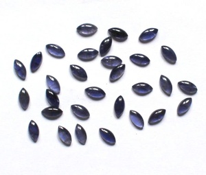 Iolite naturelle cabochon, forme marquise, magnifique pierre précieuse en vrac pour bijoux, cristal de guérison, traité par un tiers - Product Image 1