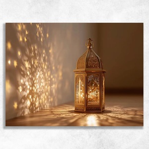 Farol Metálico Rectangular con Vela sin Llama, Decoración para el Hogar, Luminaria Interior Duradera - Product Image 5