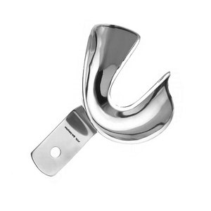 Plateau d'empreinte dentaire de qualité supérieure avec bordure L5 perforée, taille XS, en acier inoxydable, réutilisable, autoclavable, orthodontique - Product Image 6
