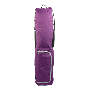 Sac de sport en nylon violet avec poche zippée et poignée de transport - Product Image 4