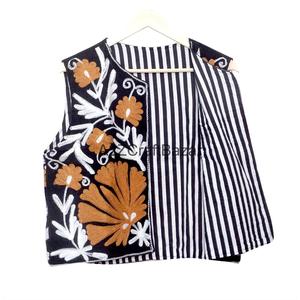 Veste en coton imprimé floral Cotrise pour femme A2ZCraftBazar, design vintage, tissu respirant, logo au dos, manches courtes, col rond, printemps - Product Image 6