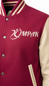 Classic American Style Wool/Viscose Sleeves Sublimation Print Hooded Unisex Winter Fashion Outerwear Hip Hop Varsity <b>Jacket</b> - Product Image 5