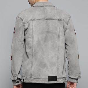 Nouvelle veste en jean de luxe pour homme, élégante, coupe slim, à capuche, en toile délavée, à manches longues, avec lettres, personnalisée, de haute qualité - Product Image 2