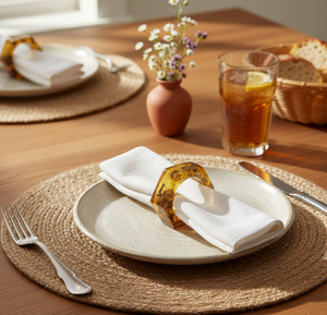 Handcrafted Resin Napkin Rings in Classic Colors and Patterns KISWAH CRAFT Brand 5cm Round for Wedding <b>Party</b> <b>Table</b> Decoration - Product Image 4