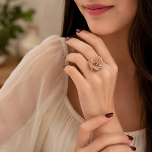 Plated Yellow Gold Engagement Women's <b>Ring</b> Brilliant Round Shape Diamond Wedding Gift <b>Ring</b> Luxury Moissanite Jewelry - Product Image 4