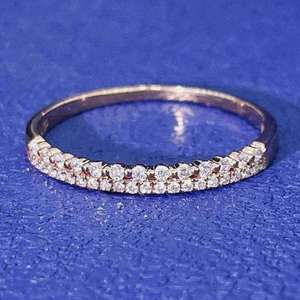White Gold Plated Round Brilliant Cut Moissanite <b>Ring</b> Women Wedding Band IGI Certified for Engagement Anniversary - Product Image 3