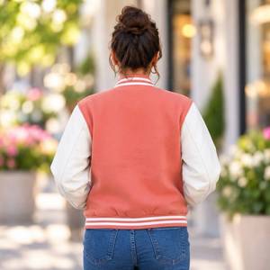 <b>Women</b> Custom <b>Varsity</b> <b>Jacket</b> – Chenille Patches, Personalized Letterman <b>Bomber</b> <b>Varsity</b> <b>Jacket</b>, Wool Body & Leather Sleeves <b>jacket</b> - Product Image 4