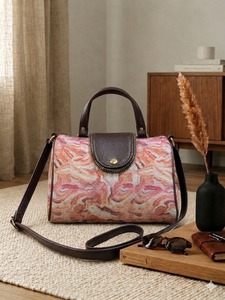 Printed Canvas Handbag Crossbody Shoulder Bag Zipper Flap Purse with Cosmetic Pouch for Daily Travel - Product Image 1