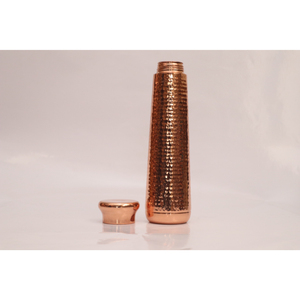 Pure Copper Water Bottle Handcrafted Hammered Finish for Natural Detox Immunity Booster and Luxury Home Office Drinkware - Product Image 4