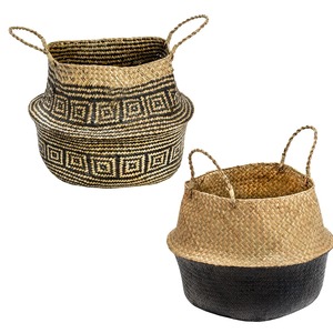 Seagrass <b>baskets</b> in custom colors and patterns Handmade <b>Storage</b> <b>Basket</b> Wholesale eco-friendly Made in Vietnam - Product Image 1