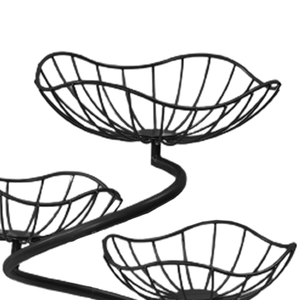 Canasta de Frutas Moderna y Duradera de 5 Niveles, Contenedor de Alambre Metálico que Ahorra Espacio, Color Negro, 5 Canastas, para Hogar, Jardín, Cocina, Comedor, Bar - Product Image 2