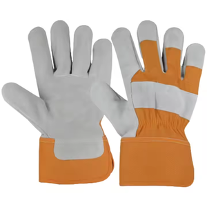 Best <b>Performance</b> Canadian Rigger Construction Cowhide Split Leather Safety Gloves Abrasion Resistant Personal <b>Protective</b> Gloves - Product Image 3
