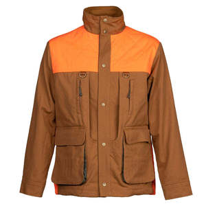 Nouvelle veste de chasse pour homme, couleur marron et orange, coupe-vent, en toile, manches longues, pour l'automne et les activités de plein air - Product Image 2