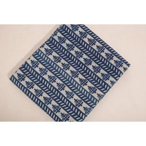 Vintage Style Indigo Cotton Fabric Indian Hand Printed Textile <b>for</b> Clothing Curtains Crafts and Decor - Product Image 2