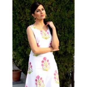 Ensemble de kurta décontracté en coton Dahlia, couleur rose, taille XS - Product Image 5